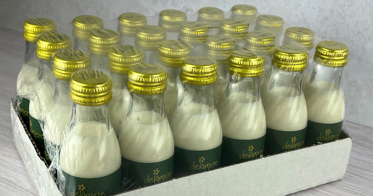 Mini Mllk Delamere Mini Milk & Oat glass bottles for food service/hospitality ...